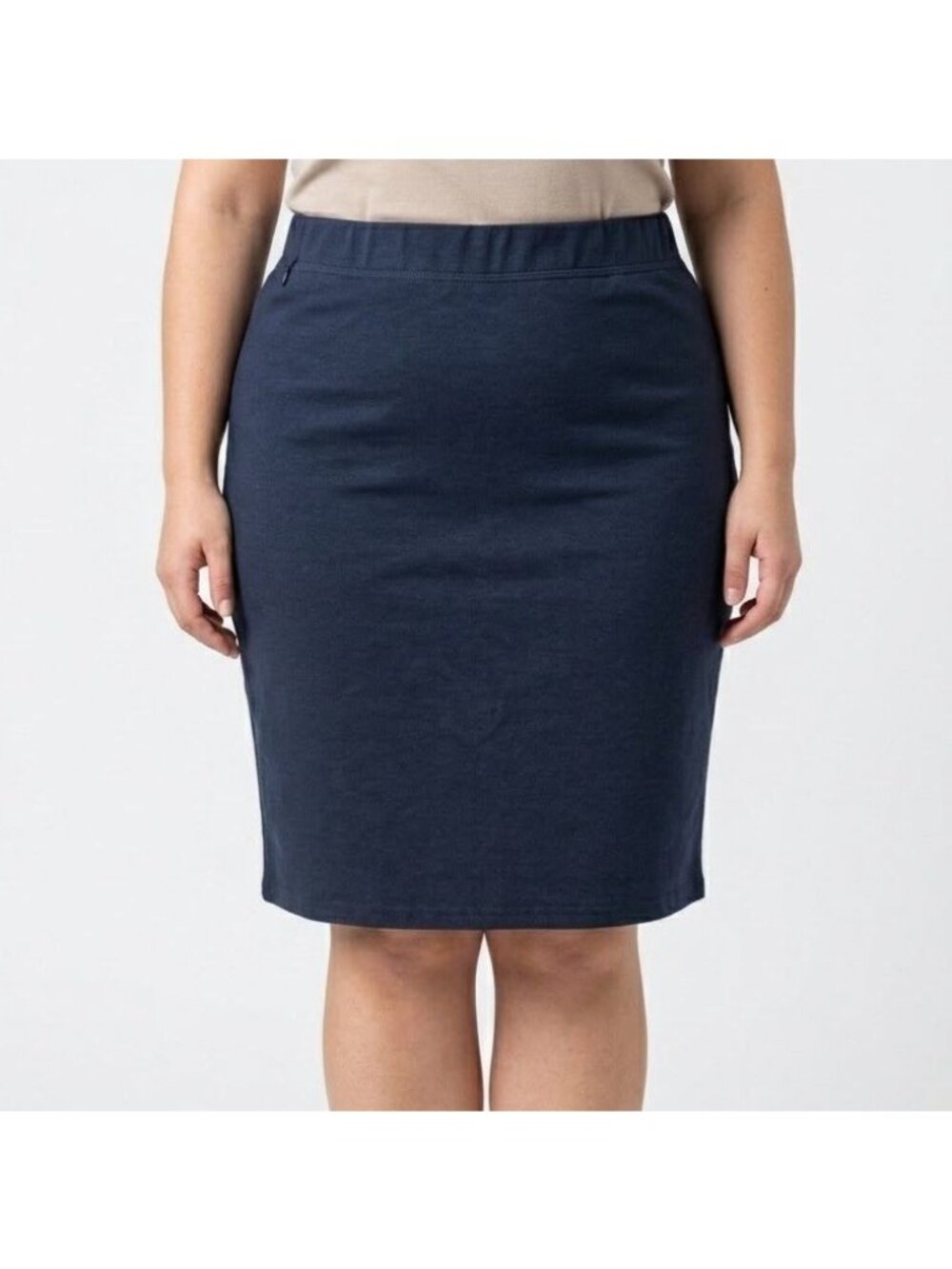 Toad & Co Womens Size Large Black Pull On Knee Length Pencil Skirt Career